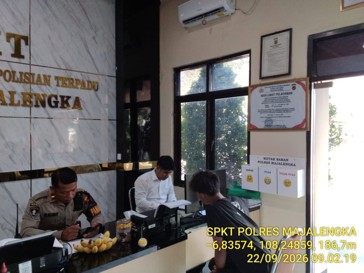 Anggota SPKT Polres Majalengka Bantu Warga Laporkan Kehilangan KTP, Wujud Pelayanan Cepat dan Humanis