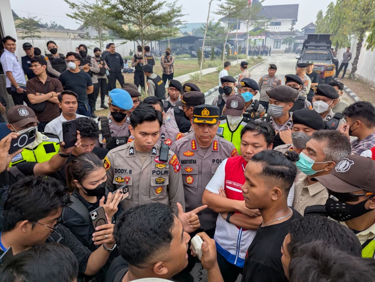 Berjalan Kondusif, Polresta Palangka Raya Tuntaskan Pam Aksi Damai di Kantor Pertamina Kalteng