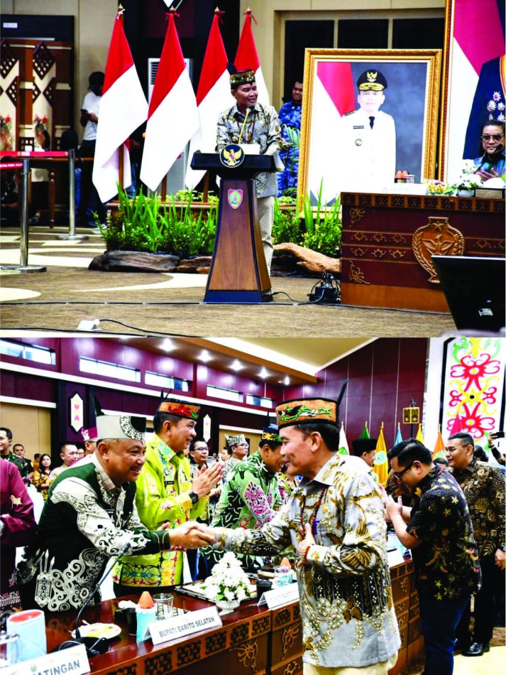 Bupati Barito Selatan Bersama Kepala Daerah se-Kalteng Hadiri Pertemuan Gubernur Kalteng Dengan Ketua Komisi II DPR RI dan Wamen ATR/BPN