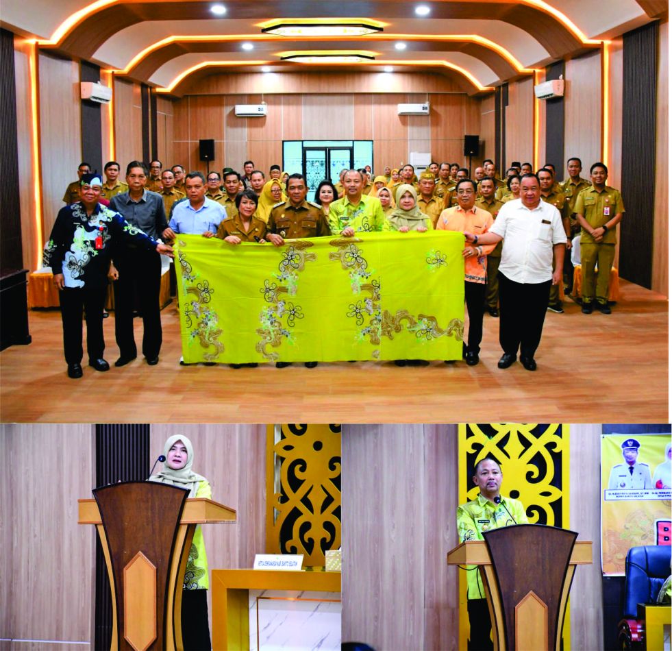 Bupati Barsel Eddy Raya Samsuri Hadiri Soft Launching Batik Channa Barito di Aula Setda