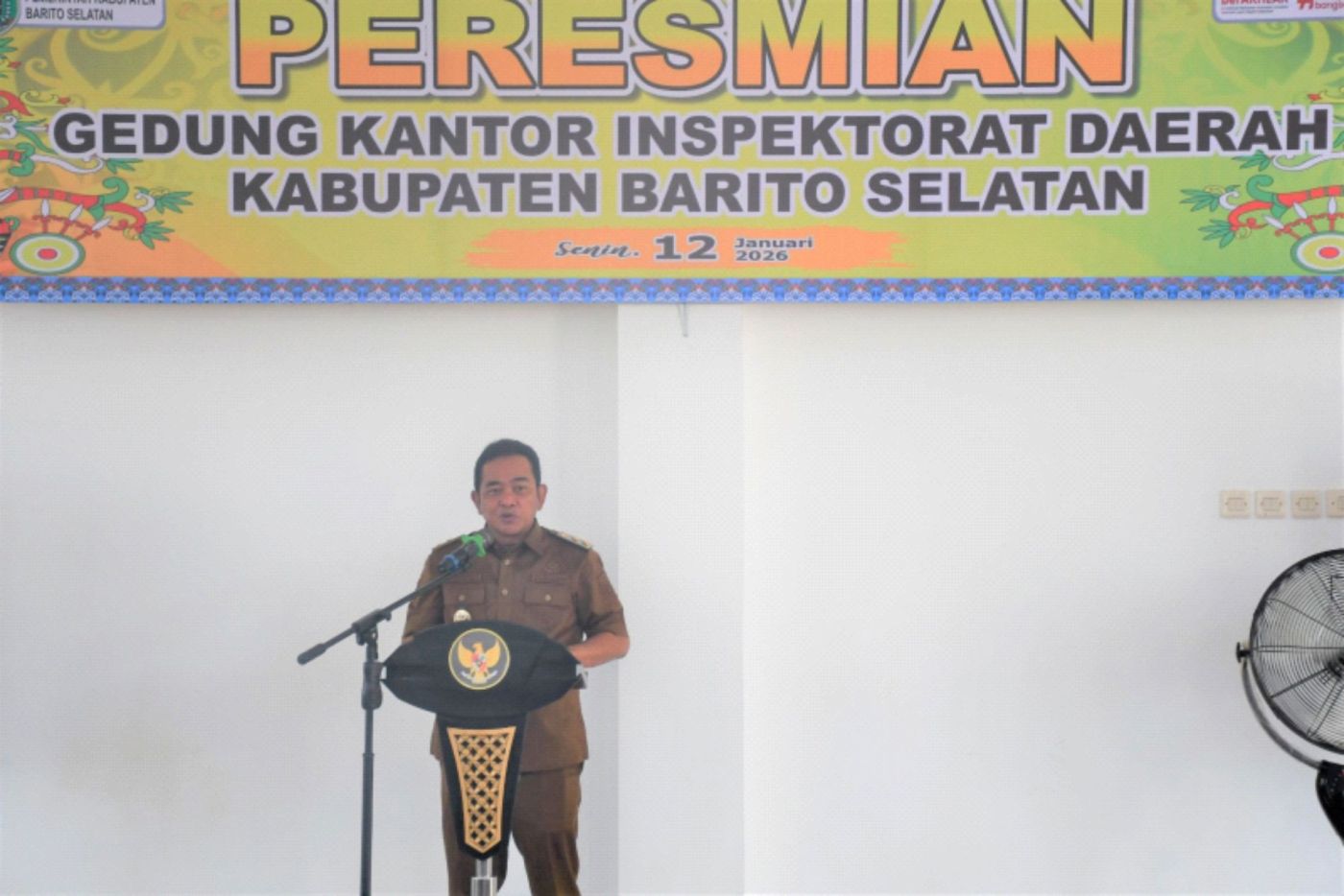 Bupati Barsel Eddy Raya Samsuri Resmikan Gedung Kantor Inspektorat Daerah Baru