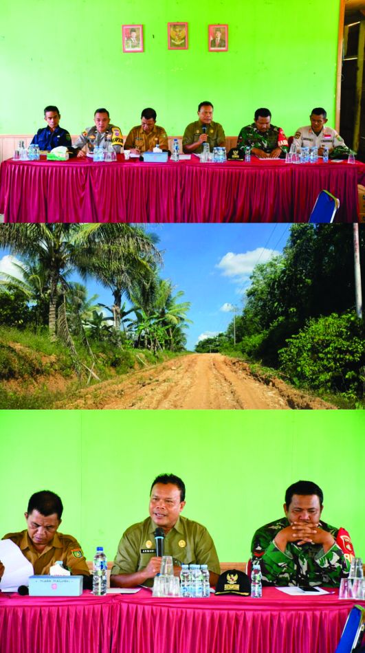 Camat Gunung Bintang Awai Armadi Gelar Rakor Tanggapi Pemberitaan Medsos Soal Jalan Desa Malungai Raya Menuju Muara Malungai