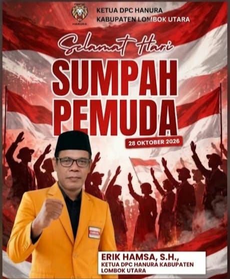 DPC Hanura Lombok Utara Ajak Generasi Muda Pertahankan Semangat Persatuan di Peringatan Hari Sumpah Pemuda 2026