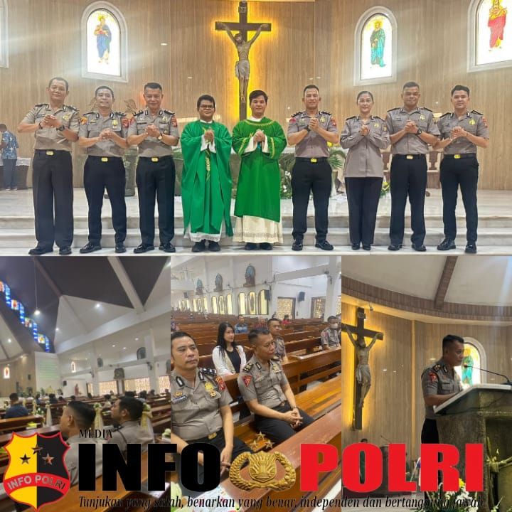 Hadir di Tengah Umat, Polres Ketapang Gelar Minggu Kasih di Gereja Santo Agustinus Payak Kumang