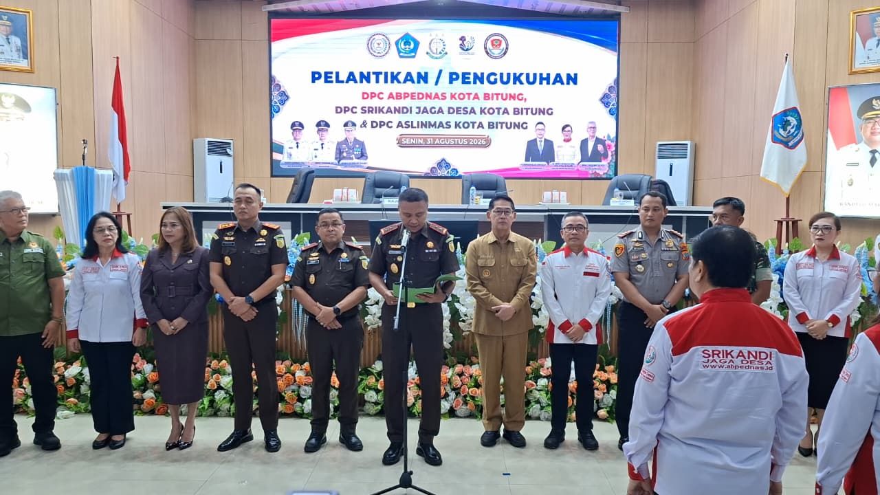 Kapolres Bitung Dorong Pengukuhan Tiga Organisasi Kamtibmas