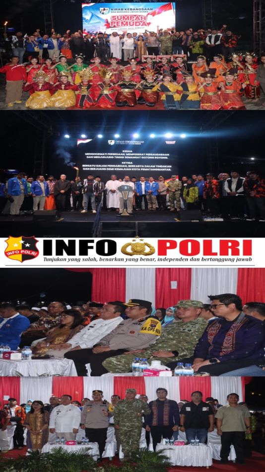 Kapolres Pematangsiantar Hadiri Kirab Kebangsaan dan Doa Bersama Lintas Agama Sambut Hari Sumpah Pemuda
