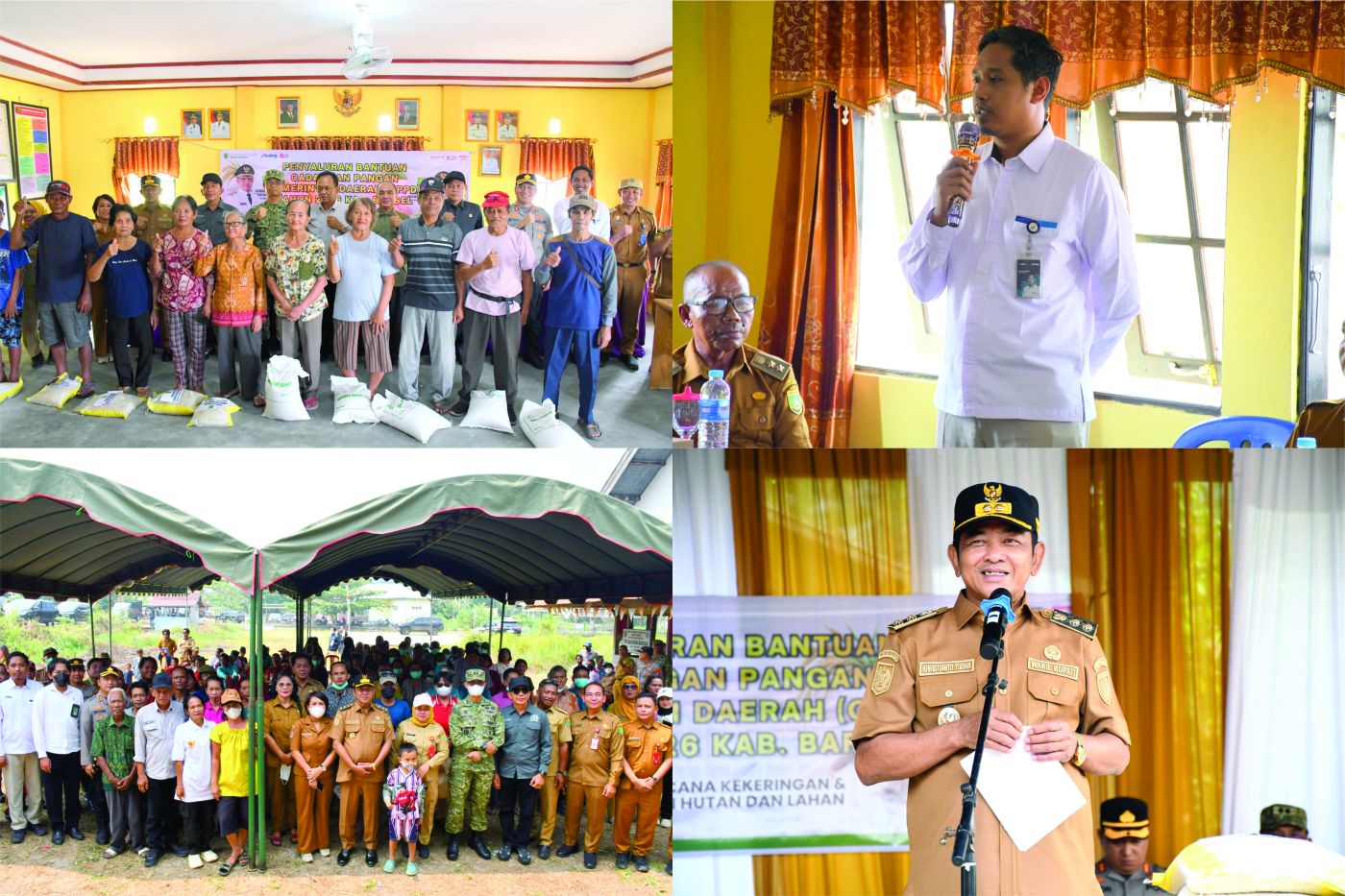 Pemerintah Kabupaten Barito Selatan Bersama Bulog Salurkan Bantuan Pangan di Desa Pararapak, Danau Jutuh dan Desa Madara