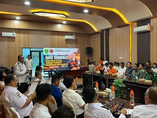 Pemerintah Kabupaten Barito Selatan Gelar Rapat Koordinasi Evaluasi dan Perpanjangan Status Tanggap Darurat Karhutla