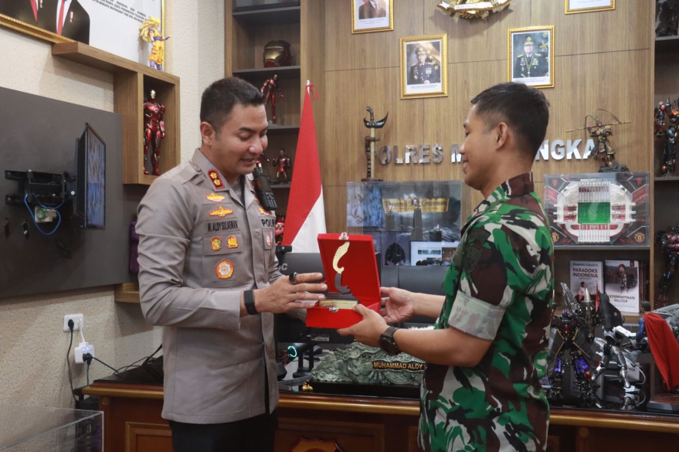 Perkokoh Sinergitas TNI-Polri, Kapolres Majalengka Terima Silaturahmi Danlanud Sugiri Sukani
