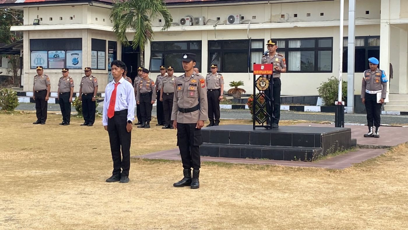 Pimpin Apel Pagi, Kapolres Talaud Tekankan Disiplin Personel dan Siaga Karhutla