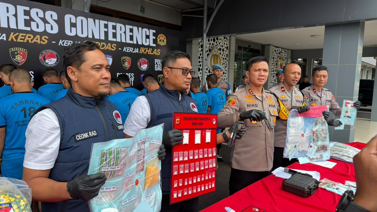 Polres Garut Ungkap 22 Kasus Narkotika dan Obat Keras, Sita Barang Bukti Senilai Rp1 Miliar Lebih