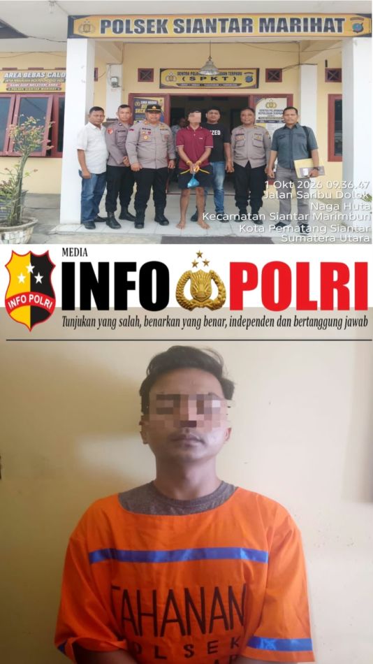 Polsek Siantar Marihat Amankan Karyawan Toko Dj Build Mart Diduga Melakukan Pencurian Ditempat Kerjaannya