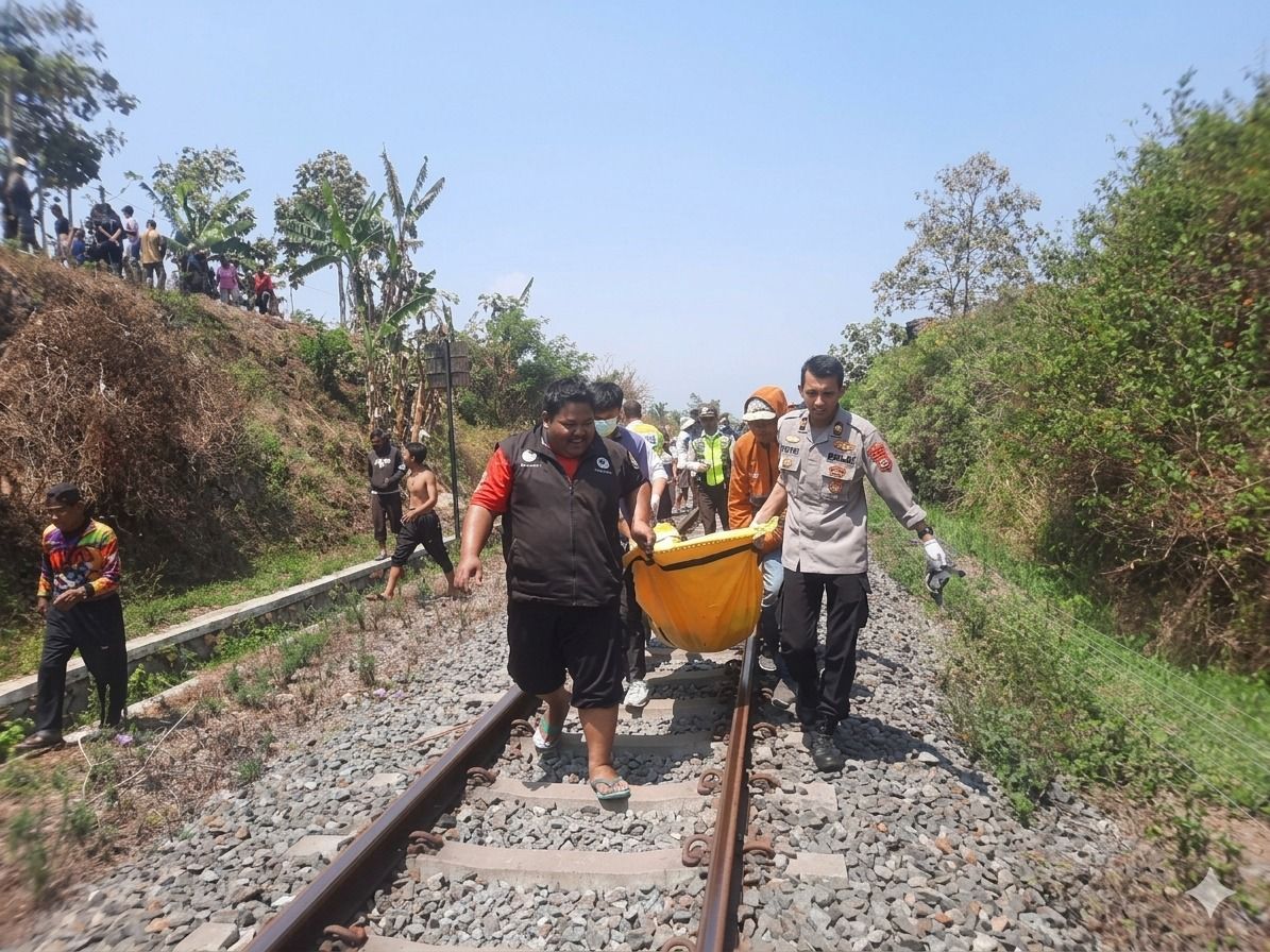 Polsek Sukawening Tangani Kecelakaan Pejalan Kaki Tertemper Kereta Api, Korban Meninggal Dunia
