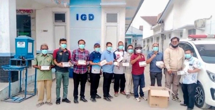 Puskesmas Kecamatan Pedamaran Bagikan 1000 Masker Gratis.