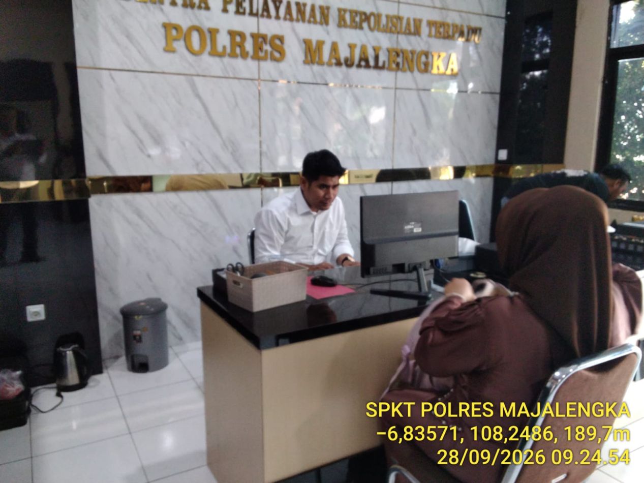 SPKT Polres Majalengka Berikan Pelayanan Humanis, Brigadir Tulus Bantu Warga Urus KTP Hilang