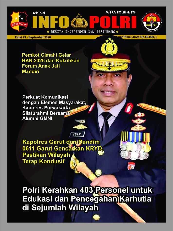 Tabloid Infopolri Edisi 79 Edisi September 2026 kini resmi terbit dan kembali hadir menyapa para pembaca setia di seluruh Indonesia